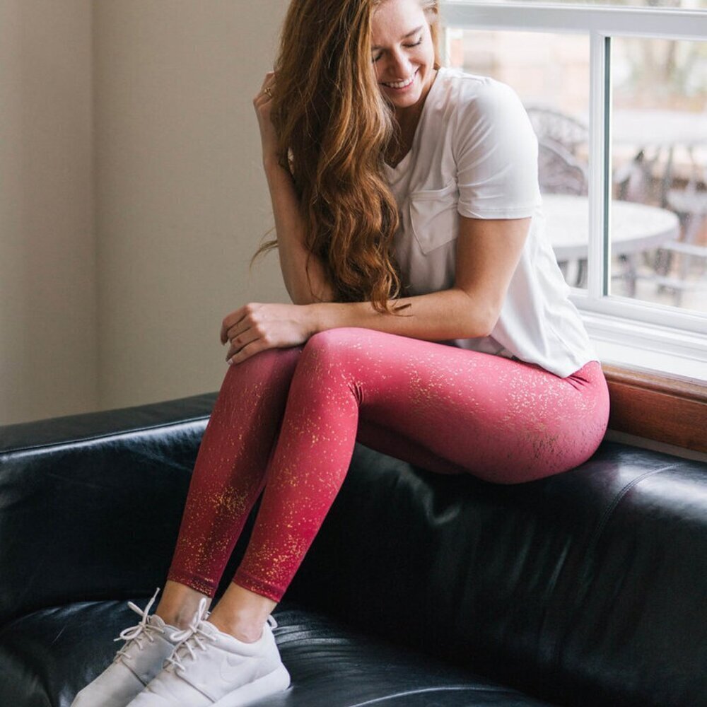 ZYIA | Active Stay Gold Light n Tight Hi-Rise Legging | Sz. 2